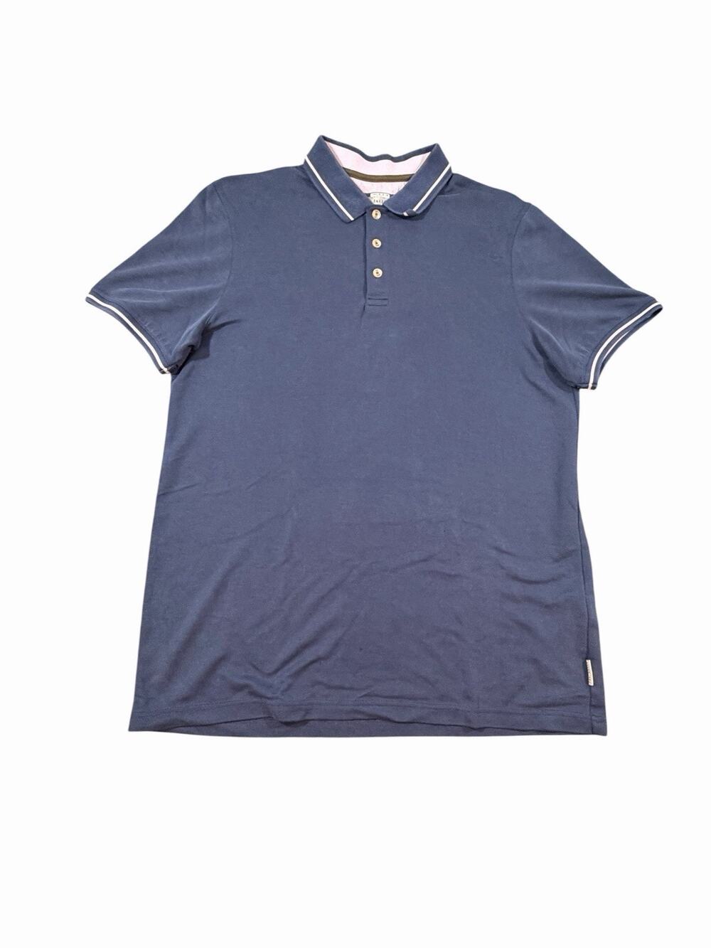 Ted Baker London Polo Shirt Men’s Size 3 Medium Blue Modal Blend Short Sleeve